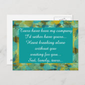 Miss Missing Sad Lonely Heart Broken Briefkaart (Voorkant / Achterkant)