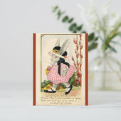 Miss Molly Cottontail Paaswensen Briefkaart (Staand voorkant)