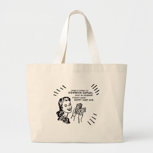 Miss Money Bag Grote Tote Bag (Voorkant)