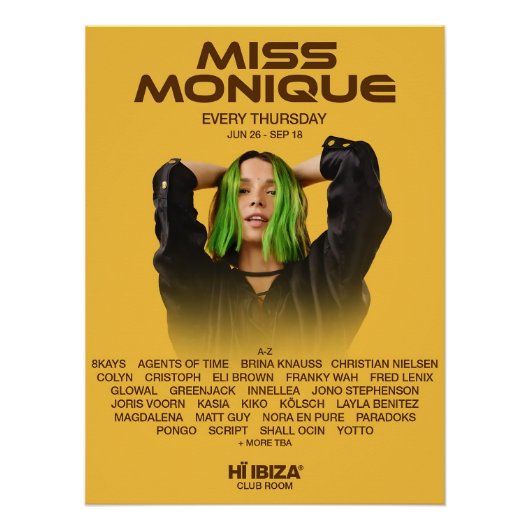 Miss Monique - Hï Ibiza - Club Perfect Poster (Voorkant)