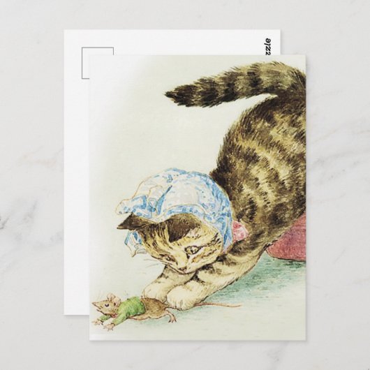 "Miss Moppet Chases a Mouse" by Beatrix Potter Briefkaart (Voorkant / Achterkant)