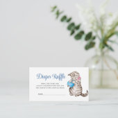 Miss Moppet Kitten Baby Shower Diaper Raffle Informatiekaartje (Staand voorkant)