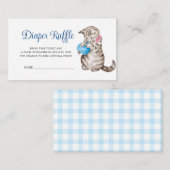 Miss Moppet Kitten Baby Shower Diaper Raffle Informatiekaartje (Voorkant / Achterkant)