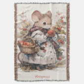 Miss Mousey Beatrix Potter Style Gooi Deken (Voorkant Verticaal)