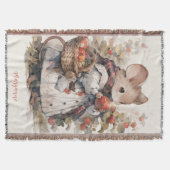 Miss Mousey Beatrix Potter Style Gooi Deken (Voorkant)