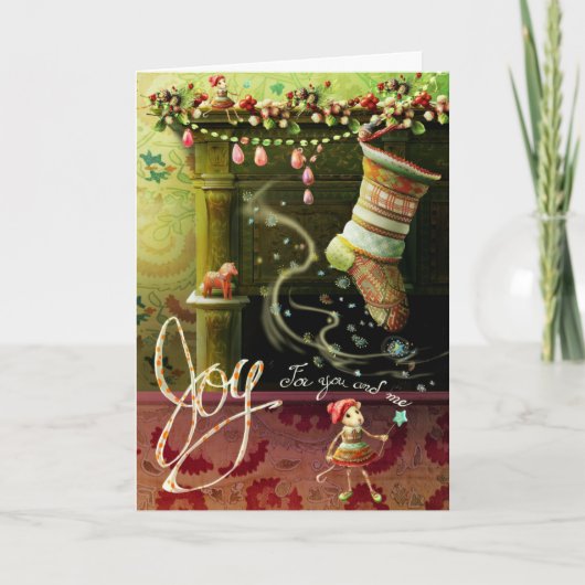 Miss Mousy Mae Christmas Kaart (Voorkant)