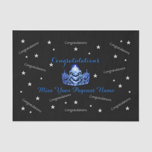 Miss Mrs America feliciteert Custom Tissue Paper Tissuepapier (Voorkant)