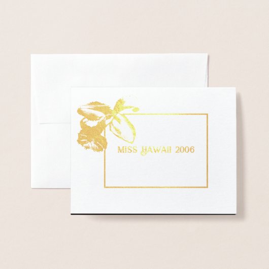 Miss Mrs Pageant Orchid Folie Custom Dank u Folie Kaarten (Voorkant met envelop)