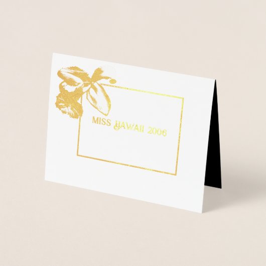 Miss Mrs Pageant Orchid Folie Custom Dank u Folie Kaarten (Voorkant)