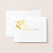 Miss Mrs Pageant Orchid Folie Custom Dank u Kaarten (Voorkant met envelop)