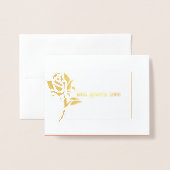 Miss Mrs Pageant Roos Folie Custom Dank u Folie Kaarten (Voorkant met envelop)