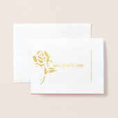 Miss Mrs Pageant Roos Folie Custom Dank u Folie Kaarten (Voorkant met envelop)