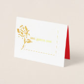 Miss Mrs Pageant Roos Folie Custom Dank u Folie Kaarten (Voorkant)