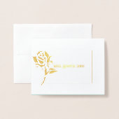 Miss Mrs Pageant Roos Folie Custom Dank u Folie Kaarten (Voorkant met envelop)