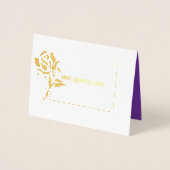 Miss Mrs Pageant Roos Folie Custom Dank u Folie Kaarten (Voorkant)