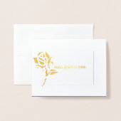 Miss Mrs Pageant Roos Folie Custom Dank u Kaarten (Voorkant met envelop)