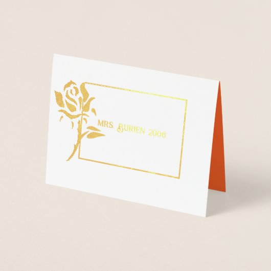 Miss Mrs Pageant Roos Folie Custom Dank u Kaarten (Voorkant)