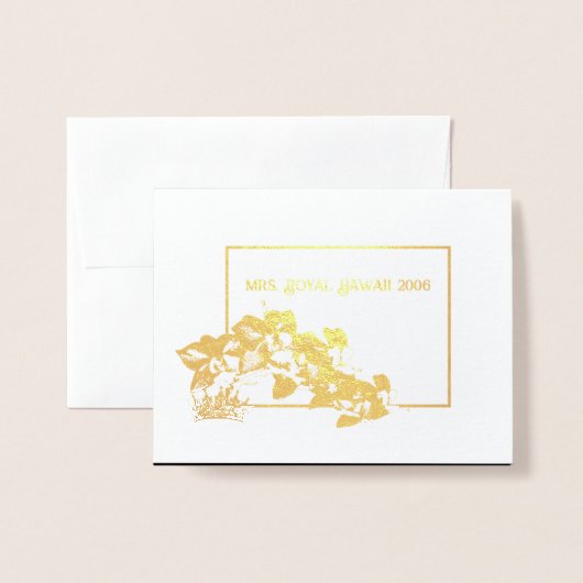 Miss Mrs Royal USA Crown Orchid Folie Dank u Folie Kaarten (Voorkant met envelop)