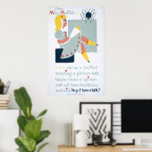  Miss Muffet die het Poster van WPA leest (Thuiskantoor)
