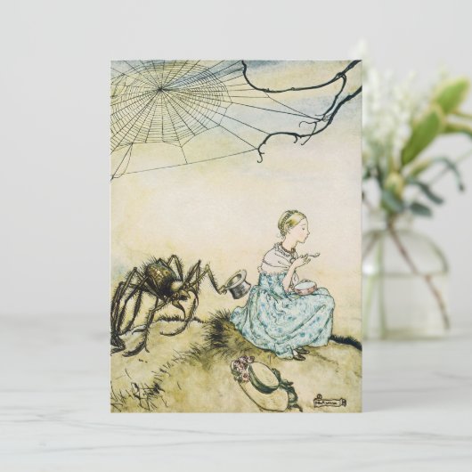  Miss Muffet door Arthur Rackham Kaart (Staand voorkant)