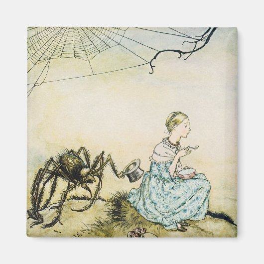  Miss Muffet door Arthur Rackham Magneet (Voorkant)