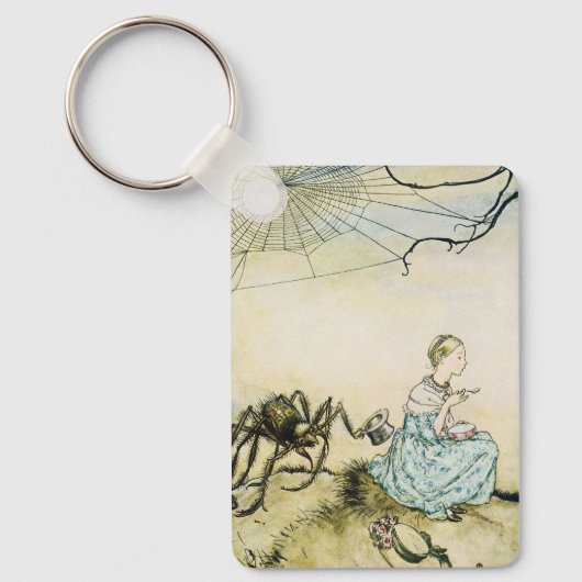  Miss Muffet door Arthur Rackham Sleutelhanger (Voorkant)