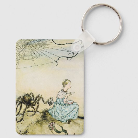  Miss Muffet door Arthur Rackham Sleutelhanger (Achterkant)