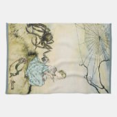 Miss Muffet door Arthur Rackham Theedoek (Horizontaal)