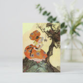 Miss Muffet en Spider,  Moeder Goose Briefkaart (Staand voorkant)