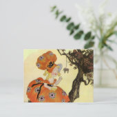 Miss Muffet en Spider,  Moeder Goose Briefkaart (Staand voorkant)