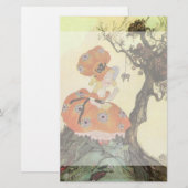 Miss Muffet en Spider,  Moeder Goose Briefpapier (Voorkant / Achterkant)
