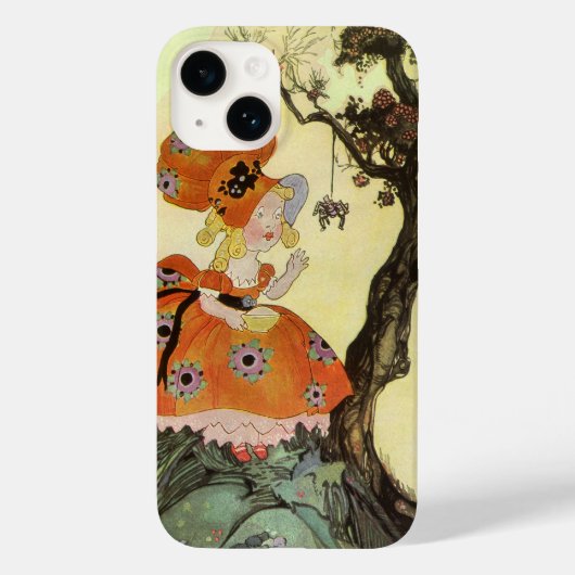 Miss Muffet en Spider, Moeder Goose Case-Mate iPhone Case (Achterkant)