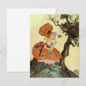 Miss Muffet en Spider,  Moeder Goose Kaart (Voorkant / Achterkant)