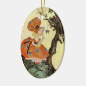 Miss Muffet en Spider,  Moeder Goose Keramisch Ornament (Links)