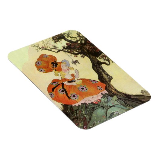 Miss Muffet en Spider,  Moeder Goose Magneet (Rechterzijde)