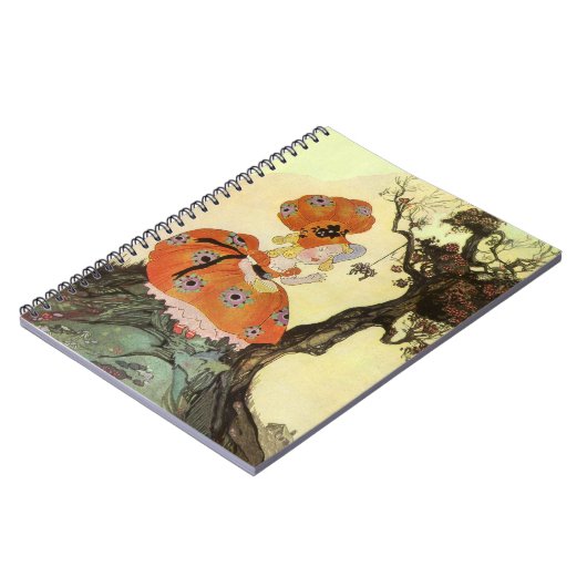 Miss Muffet en Spider,  Moeder Goose Notitieboek (Linkerzijde)