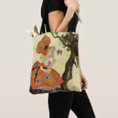 Miss Muffet en Spider, Moeder Goose Tote Bag (Dichtbij)