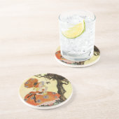 Miss Muffet en Spider,  Moeder Goose Zandsteen Onderzetter (Zijkant)