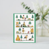  Miss Muffet Illustratie van 1920 Briefkaart (Staand voorkant)