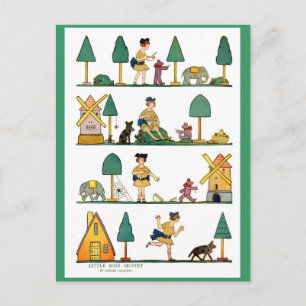  Miss Muffet Illustratie van 1920 Briefkaart