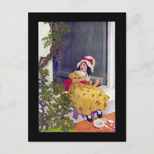 Miss Muffet Nursery Rhyme Briefkaart (Voorkant)