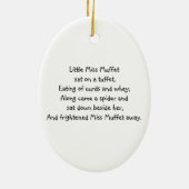 Miss Muffet Nursery Rhyme Keramisch Ornament (Achterkant)