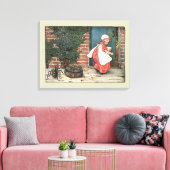 Miss Muffet Spider Nursery Rhyme Canvas Afdruk (Insitu (Woonkamer))