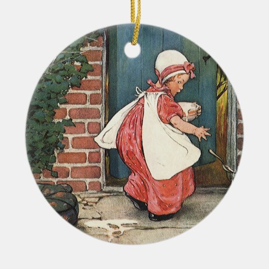  Miss Muffet Spider Nursery Rhyme Keramisch Ornament (Voorkant)