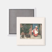 Miss Muffet Spider Nursery Rhyme Magneet (Voorkant / Achterkant)