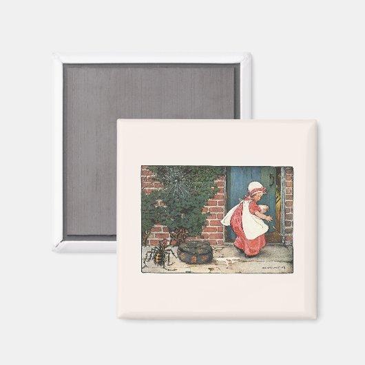  Miss Muffet Spider Nursery Rhyme Magneet (Voorkant / Achterkant)