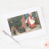  Miss Muffet Spider Nursery Rhyme Rechthoekige Sticker (Envelop)