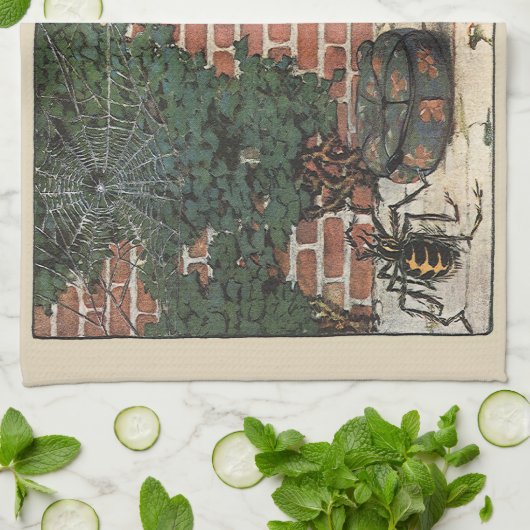  Miss Muffet Spider Nursery Rhyme Theedoek (Gevouwen)