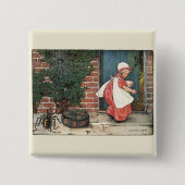  Miss Muffet Spider Nursery Rhyme Vierkante Button 5,1 Cm (Voorkant)