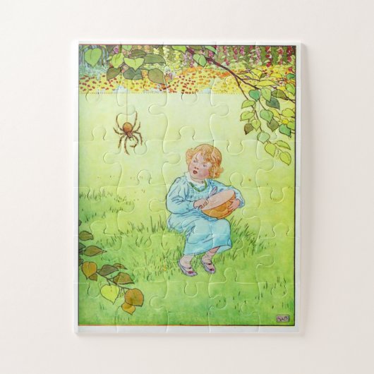 Miss Muffet zat op een tuffet Legpuzzel (Verticaal)